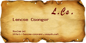 Lencse Csongor névjegykártya